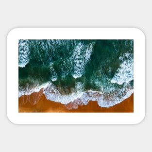 Green ocean waves Sticker